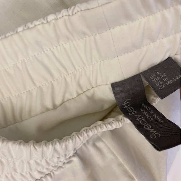 Sweaty Betty || Broderie Anglaise Eyelet Athletic Shorts Lined White Large 10 - Picture 4 of 8